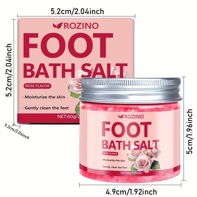ROZINO Foot Soak Detox Salt - Foot Soaking Salts for Dry Cracked Feet with Tea Tree Oil and Lavender Oil, Foot Bath, Pedicure Soak, Great for Men and Women, Athletes