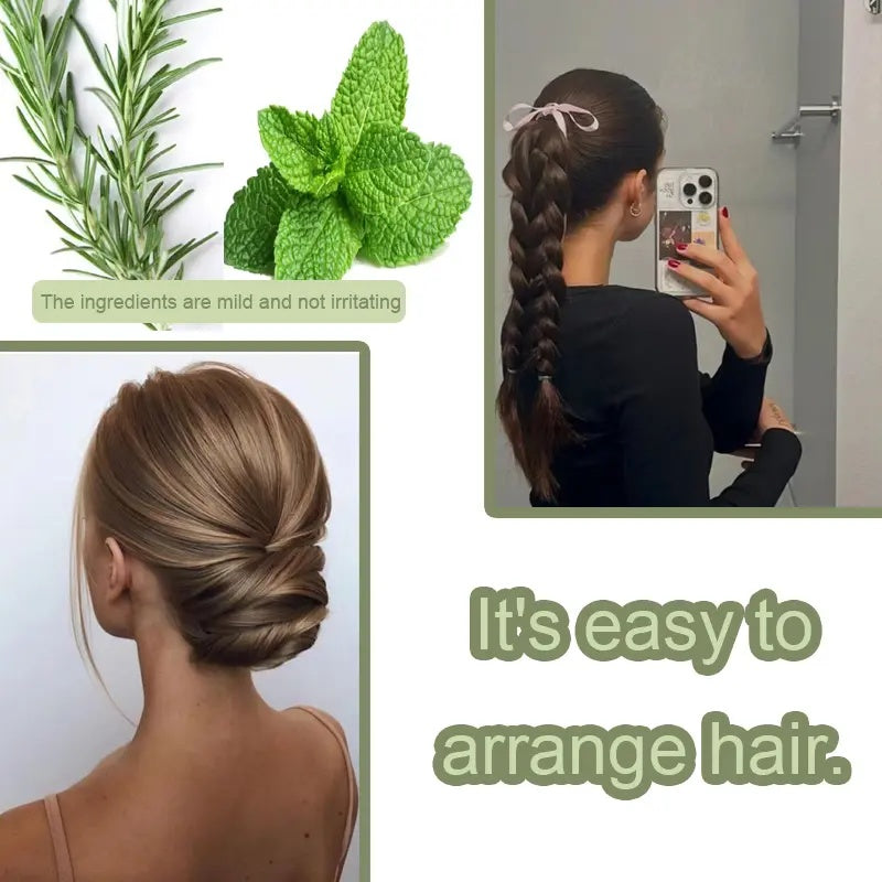 Rozino Rosemary Mint Hair Wax Stick 75g Tames Frizz Smooths Broken Hair Long Lasting Styling for Daily Party Sports Moisturizing Smooth Formula
