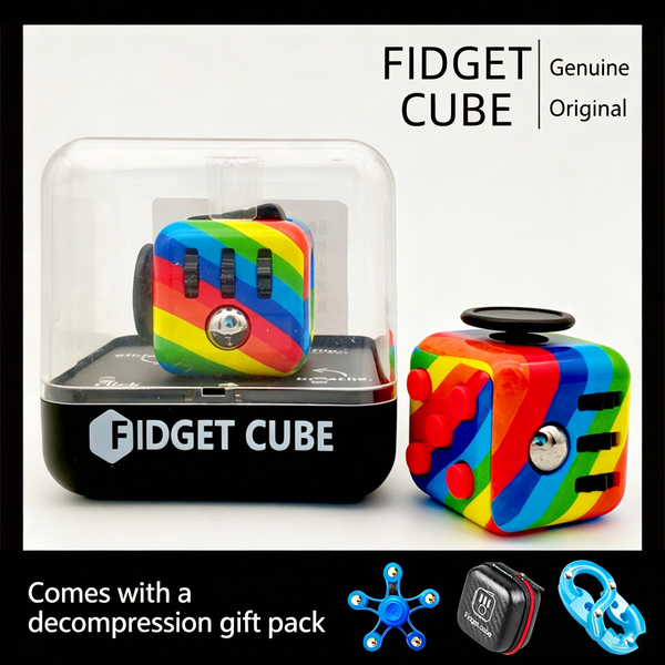 Rubik's Cube Decompression Toy: A versatile stress-relieving metal alloy cube finger toy.