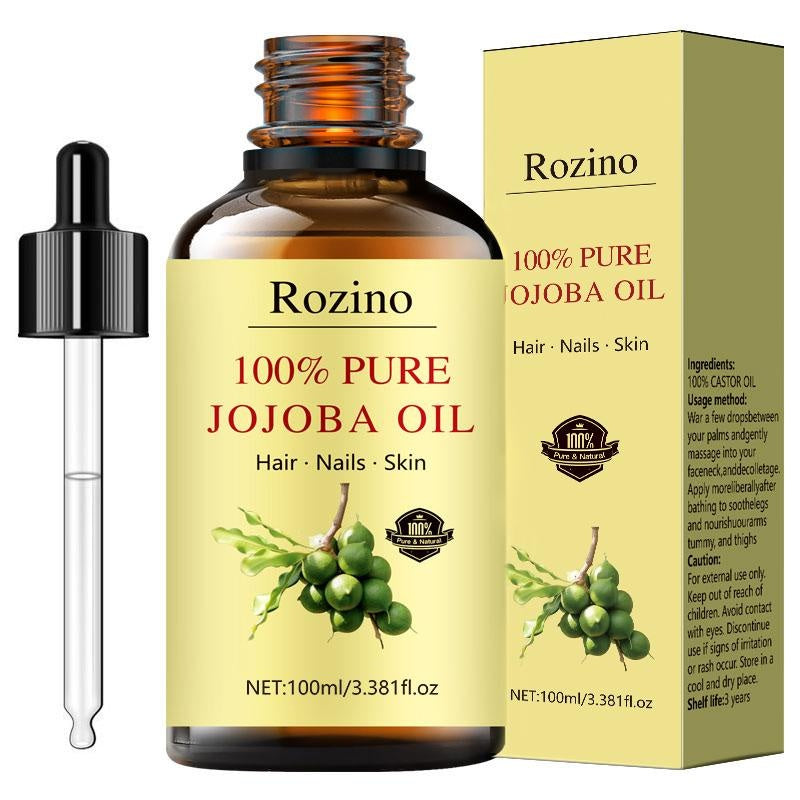 Rozino 100% Pure Jojoba Oil - Lubrication Maintenance, No - Rinse & Fast Absorb