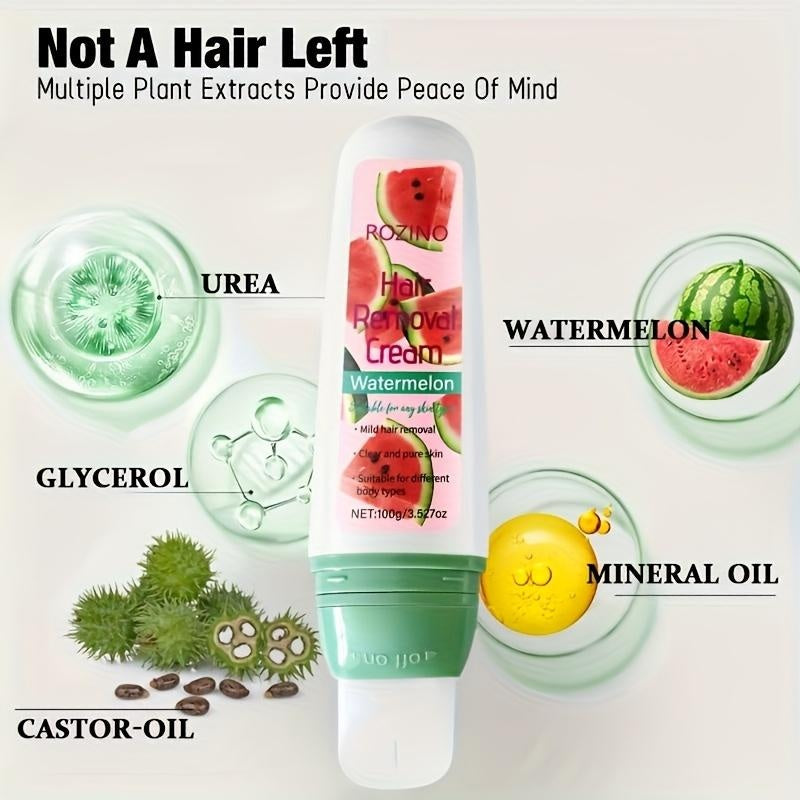 Rozino 3 - in - 1 Watermelon Hair Removal Cream: Remove, Moisturize & Gentle Care Soothing Smooth