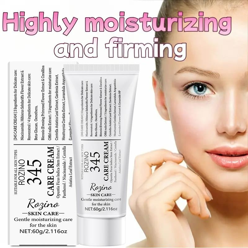ROZINO 345 Care Cream - Gentle Facial Moisturizer for All Skin Types, 60g, Contains No Ingredients Specified, Moisturizes & Soothes