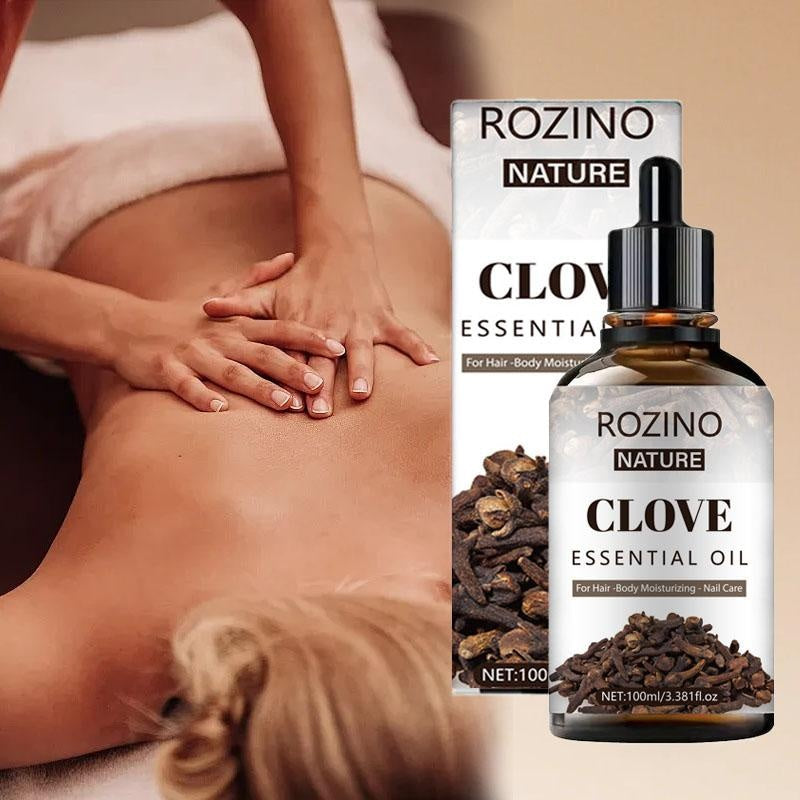 ROZINO Nature Clove Essential Oil - Unisex Hair & Body Care - 100ml Natural Aromatherapy Oil for Skin & Hair