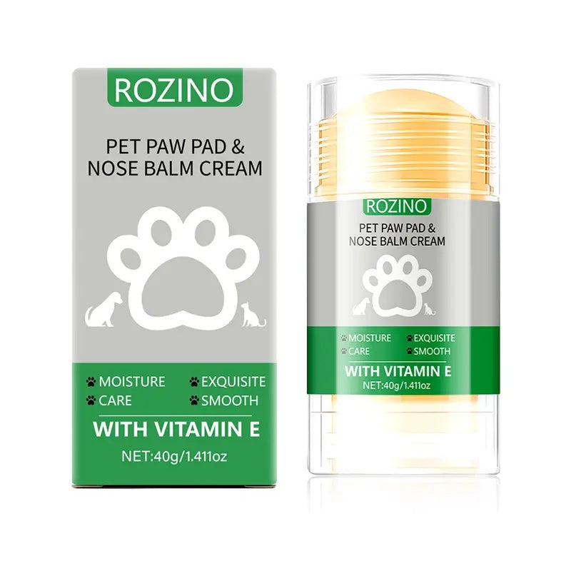 ROZINO Pet Paw & Nose Balm - Vitamin E Moisturizing for Smooth Paws