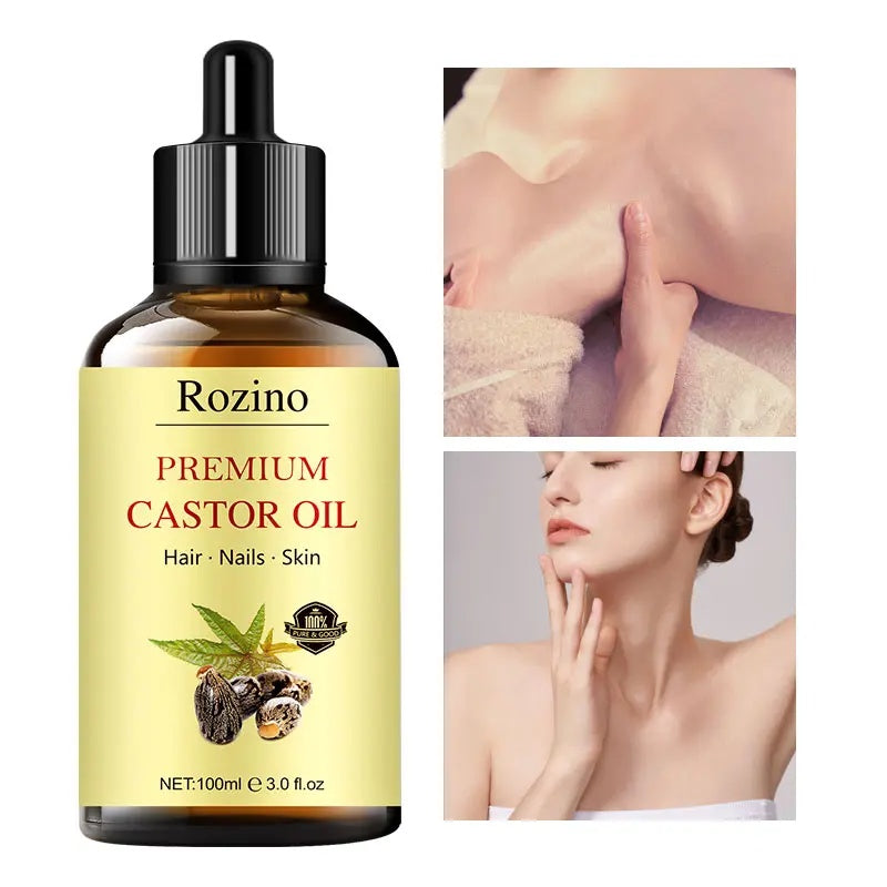 Safe & Sustainable Rozino Premium Castor Oil for Total Beauty Care Cosmetic