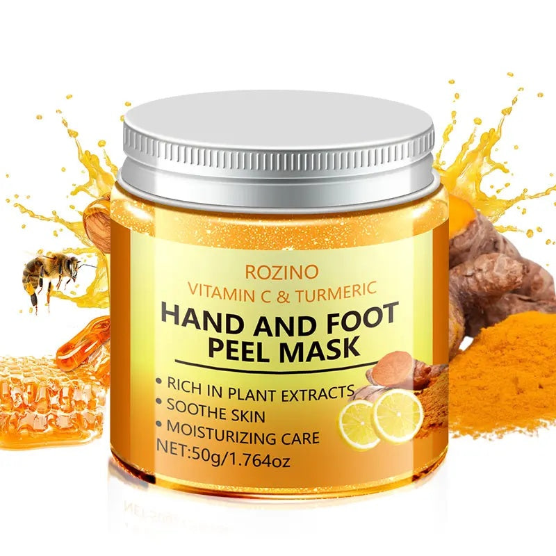 VC and turmeric hand and foot masks brighten skin tone, remove dead skin, Smooth and soft, Deep moisturizing care, Gentle skincare